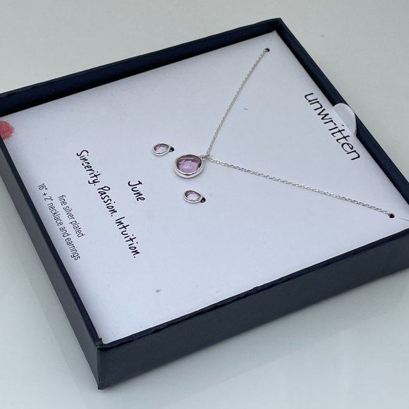 Unwritten Necklaces sterling silver .925 June SET - Picture 7 of 16